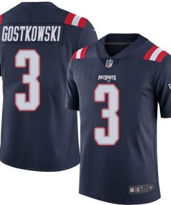 Nike New England Patriots #3 Stephen Gostkowski Navy Blue Men's Stitched NFL Limited Rush Jersey Men's