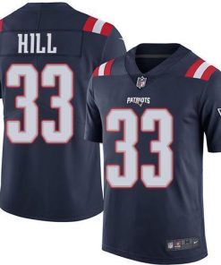 Nike New England Patriots #33 Jeremy Hill Navy Blue Men's Stitched NFL Limited Rush Jersey Men's