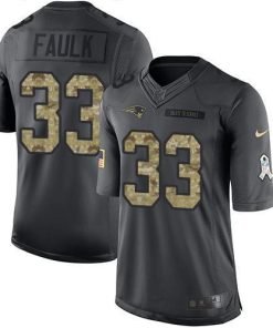 Nike New England Patriots #33 Kevin Faulk Black Men's Stitched NFL Limited 2016 Salute To Service Jersey Men's