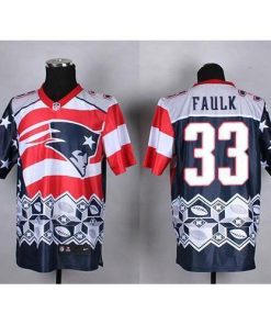 Nike New England Patriots #33 Kevin Faulk Navy Blue Men's Stitched NFL Elite Noble Fashion Jersey Men's