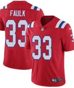 Nike New England Patriots #33 Kevin Faulk Red Alternate Men's Stitched NFL Vapor Untouchable Limited Jersey Men's