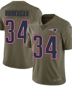 Nike New England Patriots #34 Rex Burkhead Olive Men's Stitched NFL Limited 2017 Salute To Service Jersey Men's