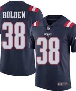 Nike New England Patriots #38 Brandon Bolden Navy Blue Men's Stitched NFL Limited Rush Jersey Men's