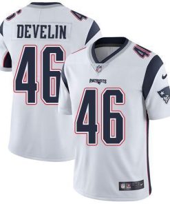 Nike New England Patriots #46 James Develin White Men's Stitched NFL Vapor Untouchable Limited Jersey Men's
