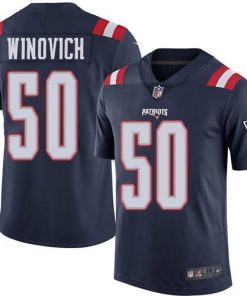 Nike New England Patriots #50 Chase Winovich Navy Blue Men's Stitched NFL Limited Rush Jersey Men's