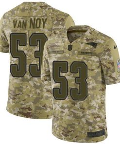 Nike New England Patriots #53 Kyle Van Noy Camo Men's Stitched NFL Limited 2018 Salute To Service Jersey Men's