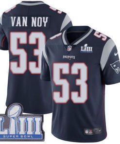Nike New England Patriots #53 Kyle Van Noy Navy Blue Team Color Super Bowl LIII Bound Men's Stitched NFL Vapor Untouchable Limited Jersey Men's