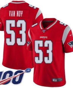 Nike New England Patriots #53 Kyle Van Noy Red Men's Stitched NFL Limited Inverted Legend 100th Season Jersey Men's