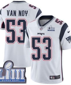 Nike New England Patriots #53 Kyle Van Noy White Super Bowl LIII Bound Men's Stitched NFL Vapor Untouchable Limited Jersey Men's