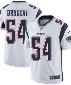 Nike New England Patriots #54 Tedy Bruschi White Men's Stitched NFL Vapor Untouchable Limited Jersey Men's
