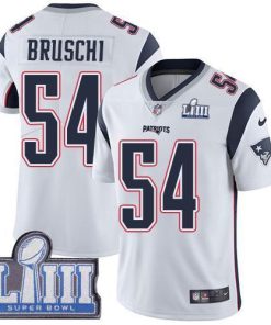 Nike New England Patriots #54 Tedy Bruschi White Super Bowl LIII Bound Men's Stitched NFL Vapor Untouchable Limited Jersey Men's