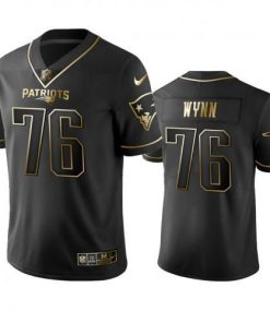 Nike New England Patriots #76 Isaiah Wynn Black Golden Limited Edition Stitched NFL Jersey Men's