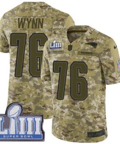 Nike New England Patriots #76 Isaiah Wynn Camo Super Bowl LIII Bound Men's Stitched NFL Limited 2018 Salute To Service Jersey Men's