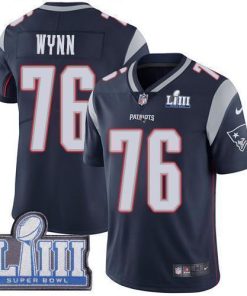 Nike New England Patriots #76 Isaiah Wynn Navy Blue Team Color Super Bowl LIII Bound Men's Stitched NFL Vapor Untouchable Limited Jersey Men's