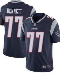 Nike New England Patriots #77 Michael Bennett Navy Blue Team Color Men's Stitched NFL Vapor Untouchable Limited Jersey Men's