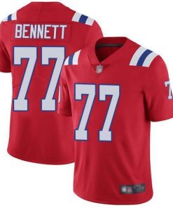 Nike New England Patriots #77 Michael Bennett Red Alternate Men's Stitched NFL Vapor Untouchable Limited Jersey Men's
