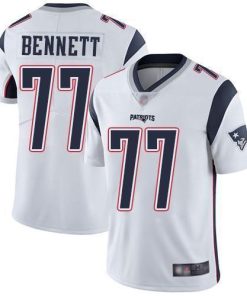 Nike New England Patriots #77 Michael Bennett White Men's Stitched NFL Vapor Untouchable Limited Jersey Men's