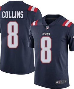 Nike New England Patriots #8 Jamie Collins Sr Navy Blue Men's Stitched NFL Limited Rush Jersey Men's