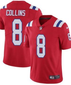 Nike New England Patriots #8 Jamie Collins Sr Red Alternate Men's Stitched NFL Vapor Untouchable Limited Jersey Men's