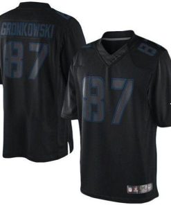 Nike New England Patriots #87 Rob Gronkowski Black Men's Stitched NFL Impact Limited Jersey Men's