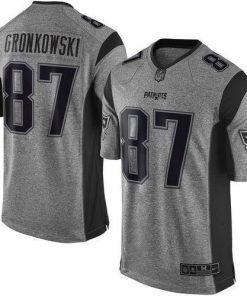 Nike New England Patriots #87 Rob Gronkowski Gray Men's Stitched NFL Limited Gridiron Gray Jersey Men's