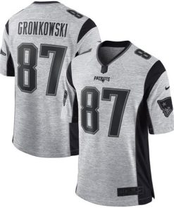 Nike New England Patriots #87 Rob Gronkowski Gray Men's Stitched NFL Limited Gridiron Gray II Jersey Men's