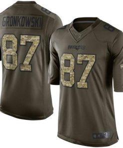 Nike New England Patriots #87 Rob Gronkowski Green Men's Stitched NFL Limited 2015 Salute To Service Jersey Men's