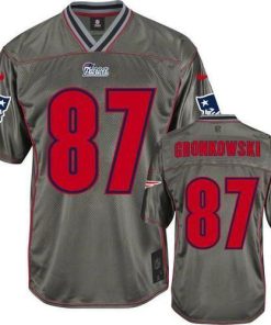Nike New England Patriots #87 Rob Gronkowski Grey Men's Stitched NFL Elite Vapor Jersey Men's