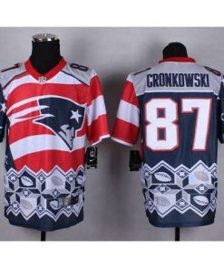 Nike New England Patriots #87 Rob Gronkowski Navy Blue Men's Stitched NFL Elite Noble Fashion Jersey Men's