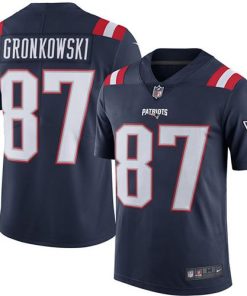 Nike New England Patriots #87 Rob Gronkowski Navy Blue Men's Stitched NFL Limited Rush Jersey Men's