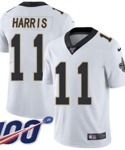 Nike New Orleans Saints #11 Deonte Harris White Men's Stitched NFL 100th Season Vapor Untouchable Limited Jersey Men's