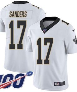 Nike New Orleans Saints #17 Emmanuel Sanders White Men's Stitched NFL 100th Season Vapor Untouchable Limited Jersey Men's