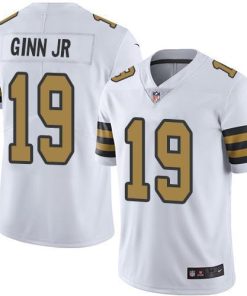 Nike New Orleans Saints #19 Ted Ginn Jr White Men's Stitched NFL Limited Rush Jersey Men's