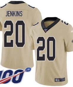 Nike New Orleans Saints #20 Janoris Jenkins Gold Men's Stitched NFL Limited Inverted Legend 100th Season Jersey Men's