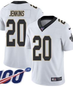 Nike New Orleans Saints #20 Janoris Jenkins White Men's Stitched NFL 100th Season Vapor Untouchable Limited Jersey Men's