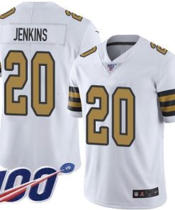 Nike New Orleans Saints #20 Janoris Jenkins White Men's Stitched NFL Limited Rush 100th Season Jersey Men's