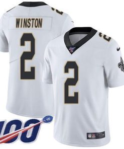 Nike New Orleans Saints #2 Jameis Winston White Men's Stitched NFL 100th Season Vapor Untouchable Limited Jersey Men's