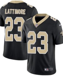 Nike New Orleans Saints #23 Marshon Lattimore Black Team Color Men's Stitched NFL Vapor Untouchable Limited Jersey Men's