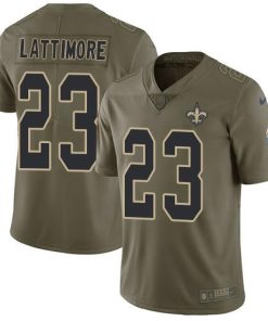 Nike New Orleans Saints #23 Marshon Lattimore Olive Men's Stitched NFL Limited 2017 Salute To Service Jersey Men's