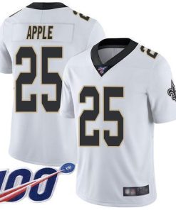 Nike New Orleans Saints #25 Eli Apple White Men's Stitched NFL 100th Season Vapor Limited Jersey Men's