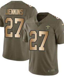 Nike New Orleans Saints #27 Malcolm Jenkins Olive/Gold Men's Stitched NFL Limited 2017 Salute To Service Jersey Men's