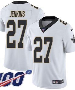 Nike New Orleans Saints #27 Malcolm Jenkins White Men's Stitched NFL 100th Season Vapor Untouchable Limited Jersey Men's