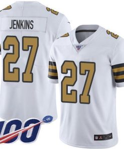 Nike New Orleans Saints #27 Malcolm Jenkins White Men's Stitched NFL Limited Rush 100th Season Jersey Men's