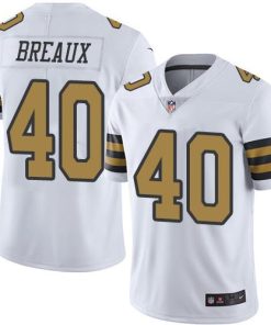 Nike New Orleans Saints #40 Delvin Breaux White Men's Stitched NFL Limited Rush Jersey Men's