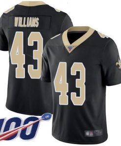 Nike New Orleans Saints #43 Marcus Williams Black Team Color Men's Stitched NFL 100th Season Vapor Limited Jersey Men's