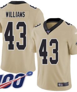 Nike New Orleans Saints #43 Marcus Williams Gold Men's Stitched NFL Limited Inverted Legend 100th Season Jersey Men's