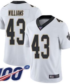 Nike New Orleans Saints #43 Marcus Williams White Men's Stitched NFL 100th Season Vapor Limited Jersey Men's
