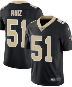 Nike New Orleans Saints #51 Cesar Ruiz Black Team Color Men's Stitched NFL Vapor Untouchable Limited Jersey Men's