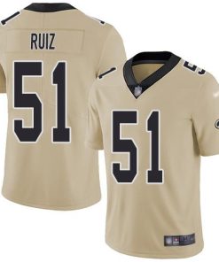 Nike New Orleans Saints #51 Cesar Ruiz Gold Men's Stitched NFL Limited Inverted Legend Jersey Men's