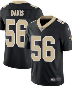 Nike New Orleans Saints #56 DeMario Davis Black Team Color Men's Stitched NFL Vapor Untouchable Limited Jersey Men's